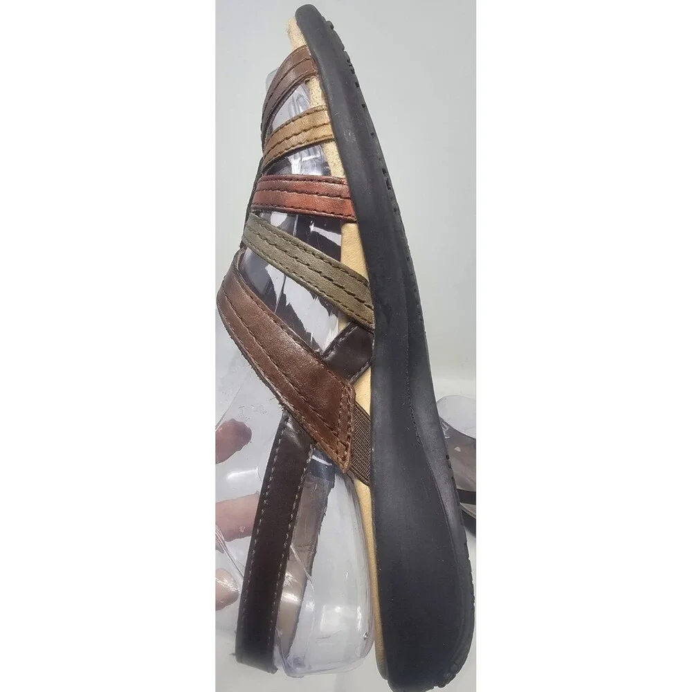 Earth Spirit Carlisle Brown Leather Sandal Sz 7.5 Open Toe Gelron 2000 Classic - Picture 5 of 12